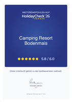 Auszeichung Deutscher Camping-Club e.V. - DCC Europa-Preisträger 2022